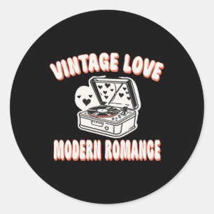 Adesivo Vinyl Record Lover Namorados Vintage Love Modern R