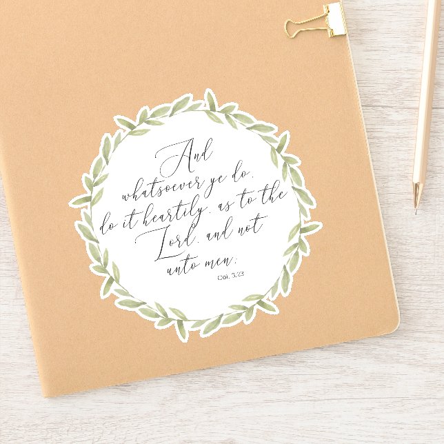 Adesivo Vinyl Sticker KJV Bíblia Verse Christian Gift (Notebook)