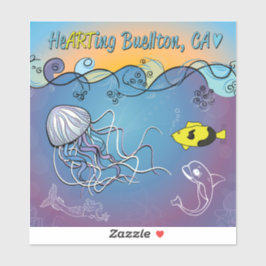 Adesivo Vinyl Sticker - Ondas de gelatina - Buellton.Art