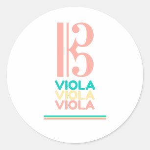 Adesivo Viola Alto Clef Sticker