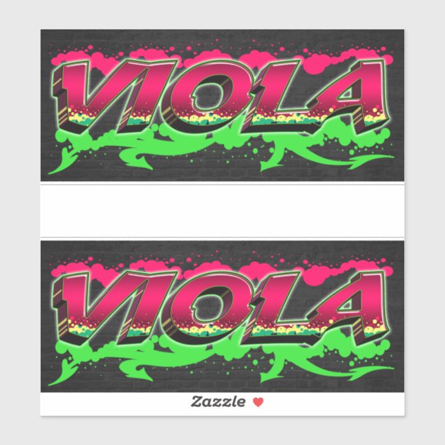 Adesivo Viola Vorname Name Graffiti Aufkleber Sticker (Folha)