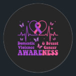 Adesivo Violência Doméstica &amp; Sensibilização para o Ca<br><div class="desc">Violência Doméstica & Mês de consciência do câncer de mama Warrior</div>