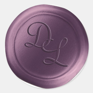 Adesivo Violet Purple 2 - Letra Monogramo Cera-Vinhetas