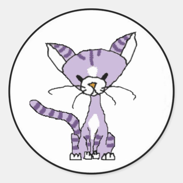 Adesivo Violet the Cat Sticker (Conheça os Reis) (Frente)