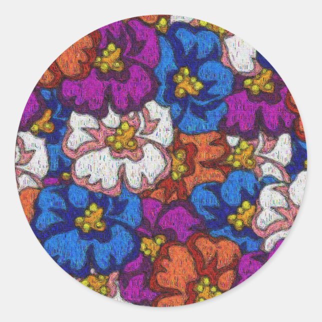 Adesivo Violetas de abstrato (Frente)