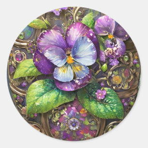 Adesivo Violetas Pé de Pássaro em Flor Flores Silvestres O