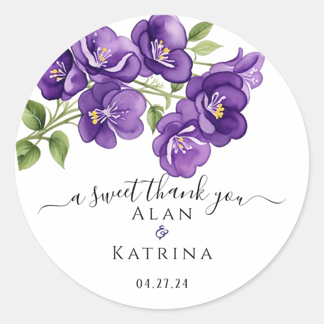 Adesivo Violetas Roxas Profundas (Frente)