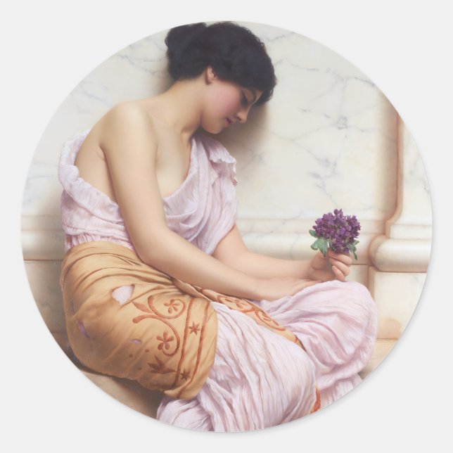 Adesivo Violetas, Violetas Doce John William Godward (Frente)