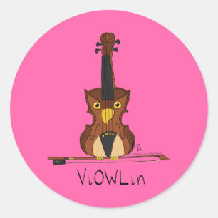Adesivo Violin Funny Musico Cartoon