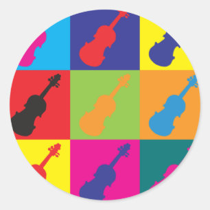 Adesivo Violin Pop Art