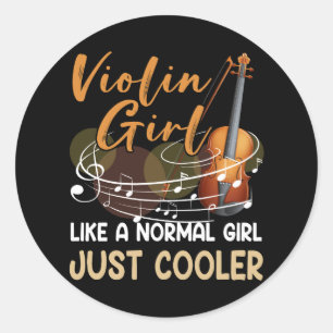 Adesivo Violin String Instrumento Violin Girl Como Um Norm