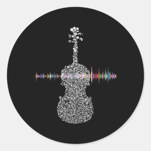 Adesivo Violin Viola Cello Bass Music Wave