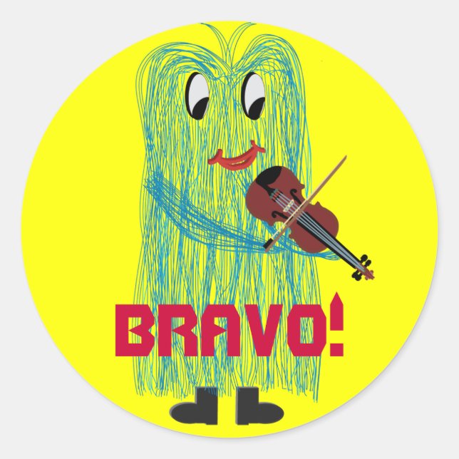 Adesivo Violin & Viola - Sentir um Felpudo quente (Frente)