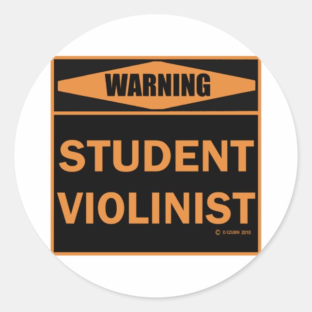 Adesivo Violinista estudantil (Frente)