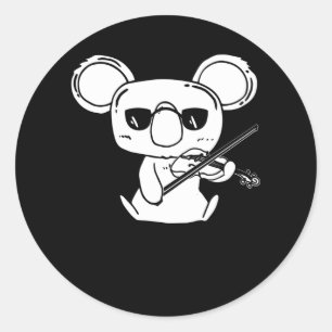Adesivo Violinista Violino Koala Com Violino