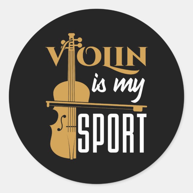 Adesivo Violino É Meu Esporte (Frente)