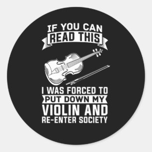 Adesivo Violino Musical de Violino Jogador Inativo Violini