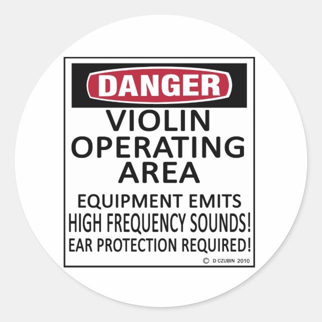 Adesivo Violino na área operacional (Frente)