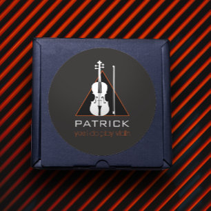 Adesivo Violino triângulo negro mínimo Violinista modest