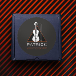 Adesivo Violino triângulo negro mínimo Violinista modesto