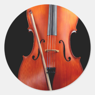 Adesivo Violoncelo clássico no preto