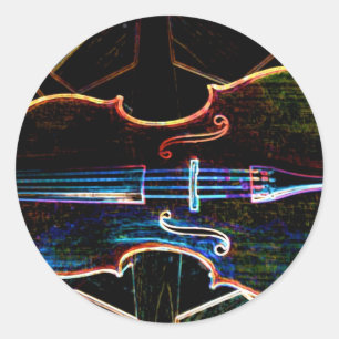 Adesivo Violoncelo de néon
