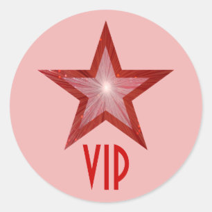 Adesivo VIP da Estrela Vermelha colante cor-de-rosa pálid