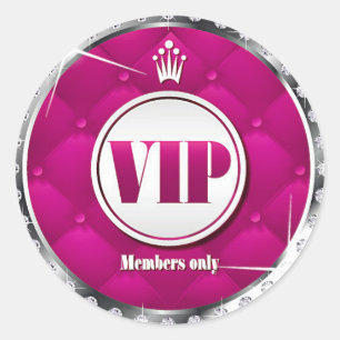 Adesivo VIP de Diamond Rosa Hot Business