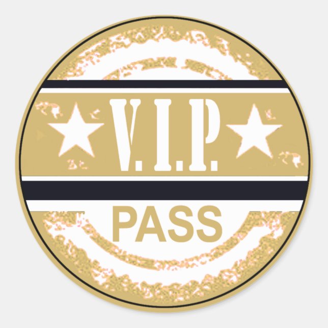 Adesivo VIP Pass Party Sticker (tan) (Frente)