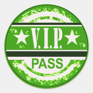 Adesivo VIP Pass Party Sticker (verde)
