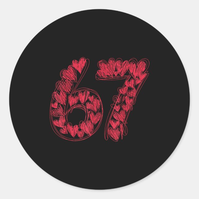 Adesivo Viral 67 Hand-drawn Hearts Valentine's Day Cute Te (Frente)
