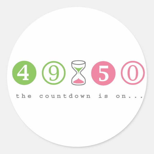 Adesivo Virando 50 Anos (Frente)