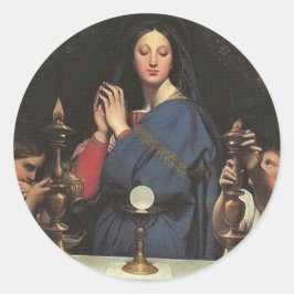 Adesivo Virgem Católica Maria do Religião Hospedeiro