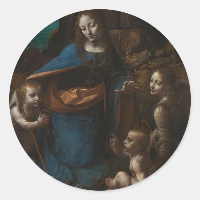 Adesivo virgem das rochas (Frente)