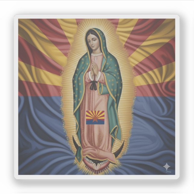 Adesivo Virgem de Guadalupe - Arizona (Frente)