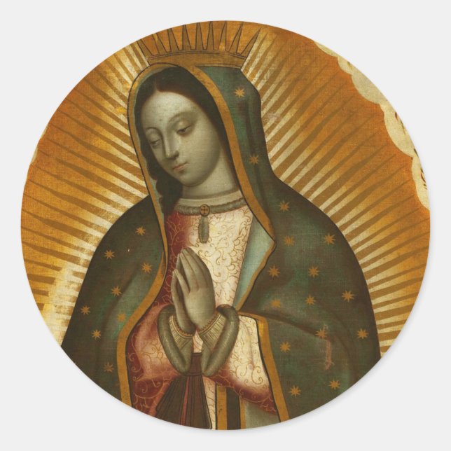 Adesivo Virgem de Guadalupe Nossa Senhora Mãe Maria (Frente)