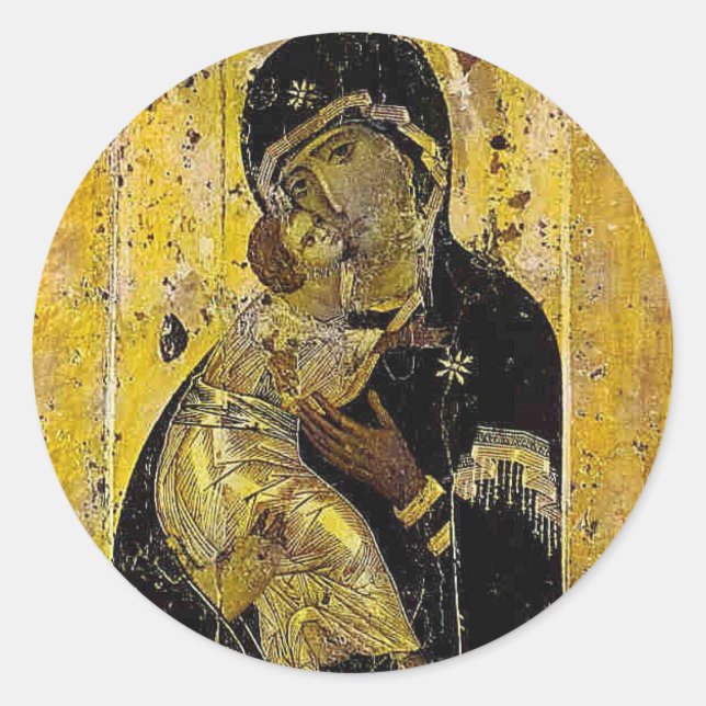 Adesivo Virgem de Kiev, Ícone Ucraniano Madonna (Frente)