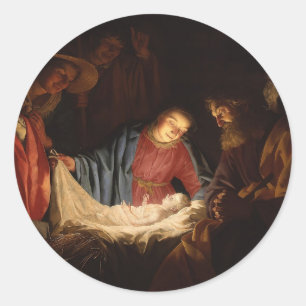 Adesivo Virgem de Natal Maria Rua Joseph Jesus Natividade