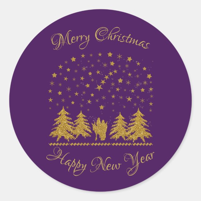 Adesivo Virgem de Natal Religiosa Maria, Ruas. José, Jesus (Frente)