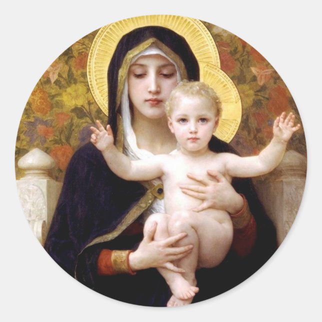Adesivo Virgem dos Lírios, William-Adolphe Bouguereau (Frente)