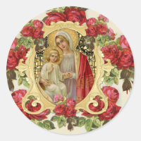 Virgem Elegante Religiosa Mary Rosas vermelhas Jes
