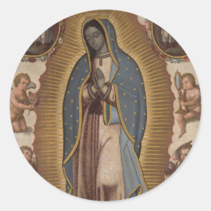 Adesivo Virgem espanhola religiosa Maria de Guadalupe