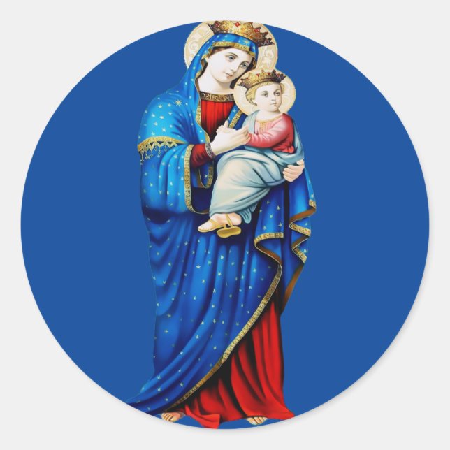 Adesivo Virgem Maria com Menino Jesus (Frente)