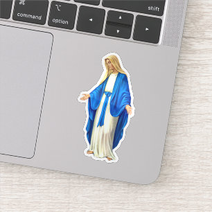 Adesivo Virgem Maria com Vinil de Armas Abertas