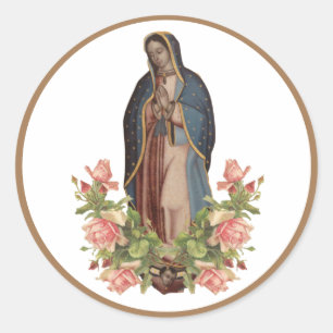 Adesivo Virgem Maria de Guadalupe Rosa religiosa