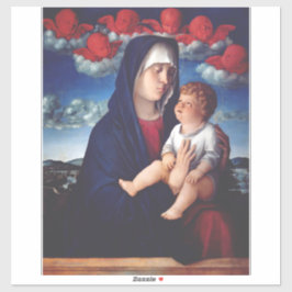 Adesivo Virgem Maria e Menino Arte Religiosa Clássica
