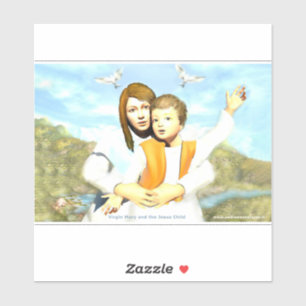 Adesivo Virgem Maria e o Criança Jesus