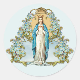 Adesivo Virgem Maria Floral Senhora Religiosa De Knock