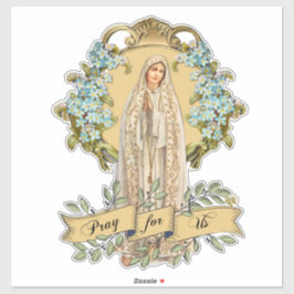 Adesivo Virgem Maria Senhora de Fatima Rosary Prayer