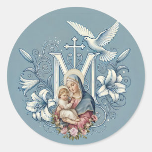 Adesivo Virgem Religiosa Mary Jesus Marian Cross